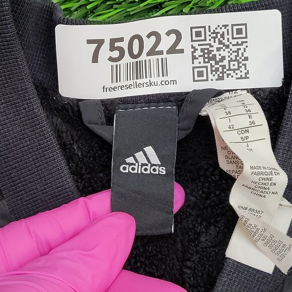 ADIDAS Jacket Womens Small 18x19 Black Lined - Picture 8 of 15